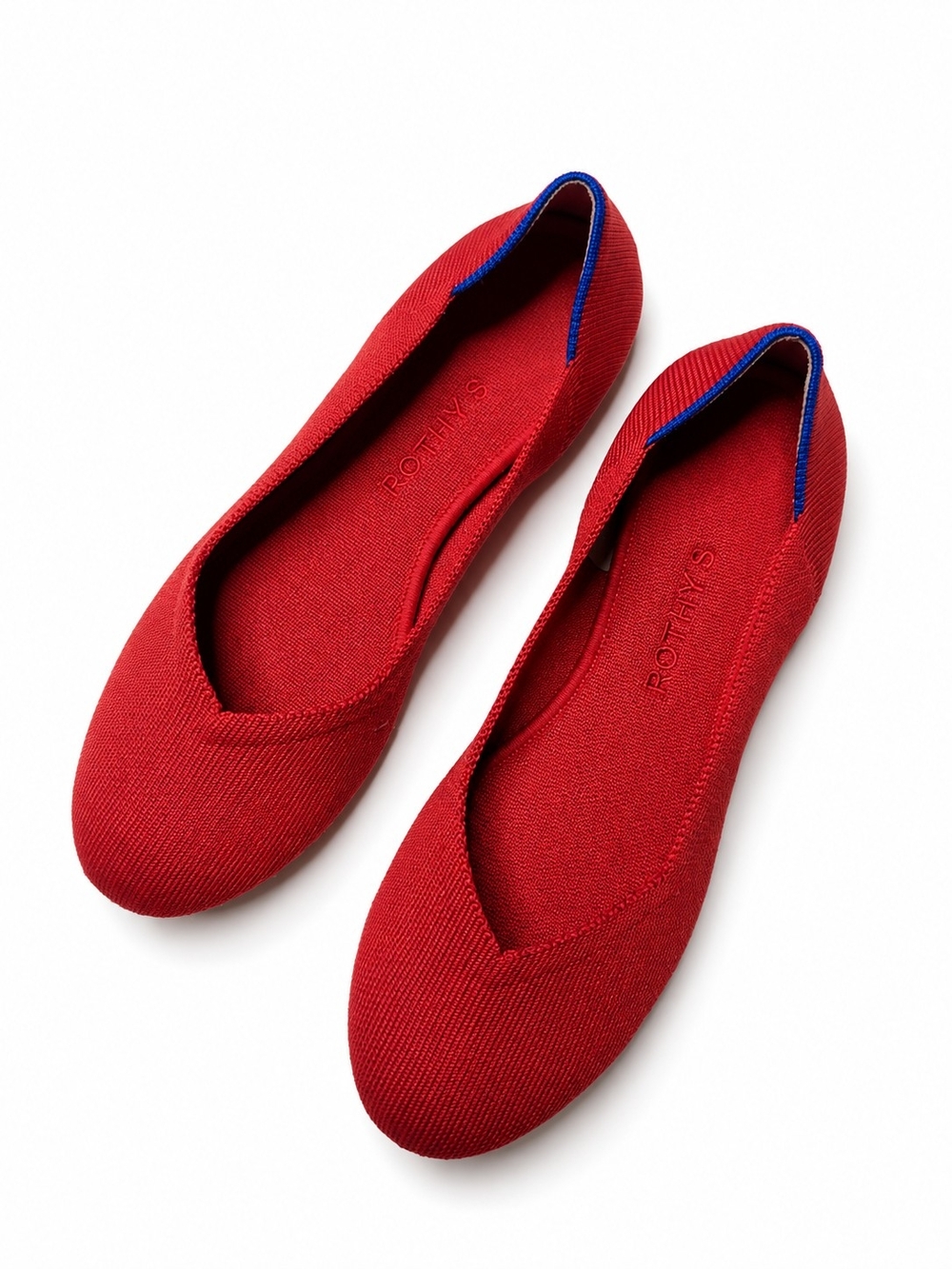 Rothy's Women's Size 7.5 / Euro 37.5 Red Knit Ballet Flats